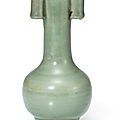 A rare longquan celadon arrow vase, song dynasty (960-1279)