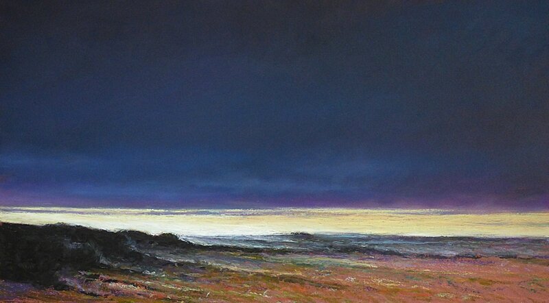 Horizon Elévation 70, juillet 2016, pastel à l'huile, 62 x 36 cm