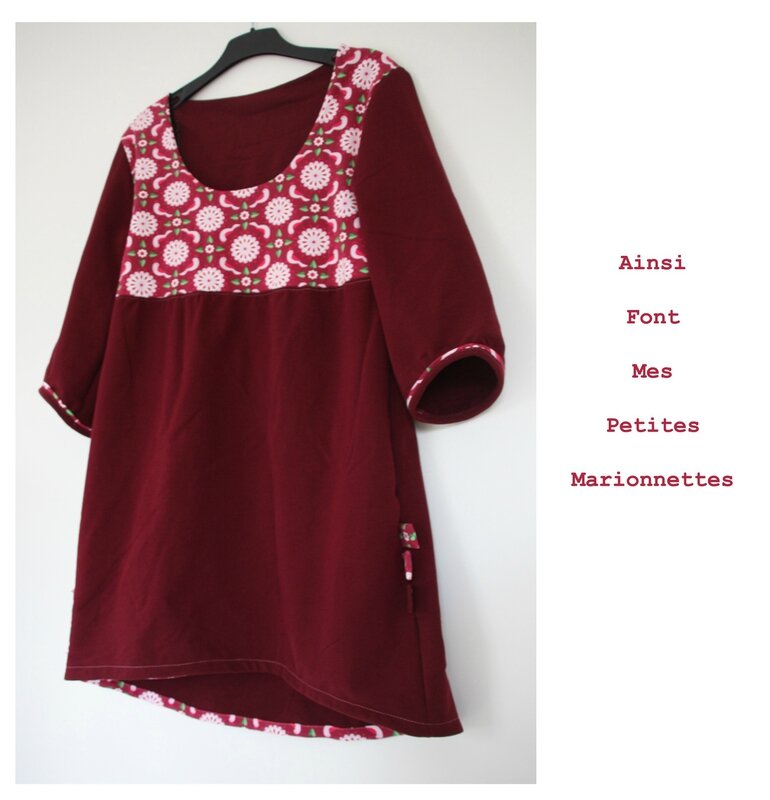 robe tunique rose colombe 1