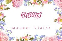Etiquettes rubans mauve violet