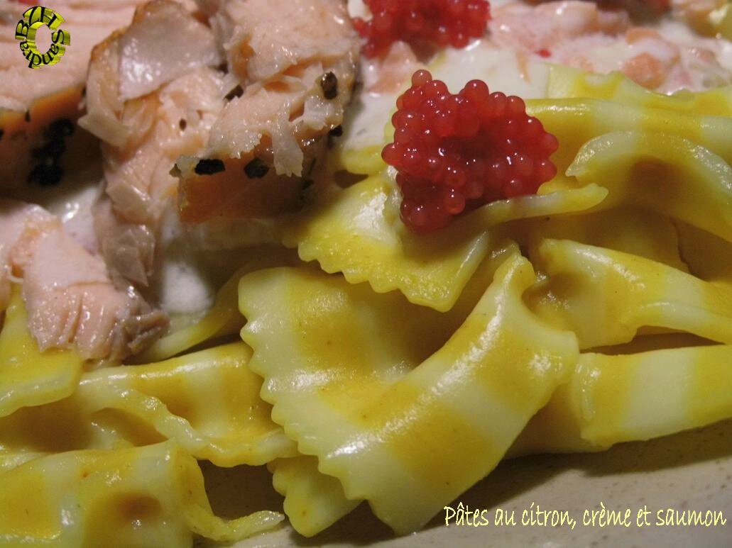 Pâtes au citron, crème et saumon BZH SANDRA