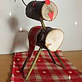 Tuto - diy - faire un renne en bois pour décorer la table de noël ou le sapin