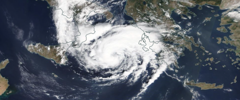 Le medicane Ianos (auteur author satellite MODIS:TERRA de la NASA, 17 septembre en matinée)