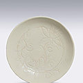 Ding-type porcelain dish, china, northern song dynasty, 10th - 11th century