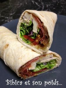 Wrap jambon fumé-chèvre