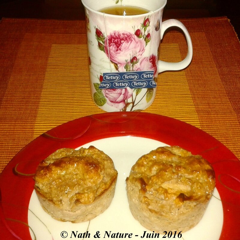 Muffins pomme-banane-cannelle aux flocons d'avoine - 1