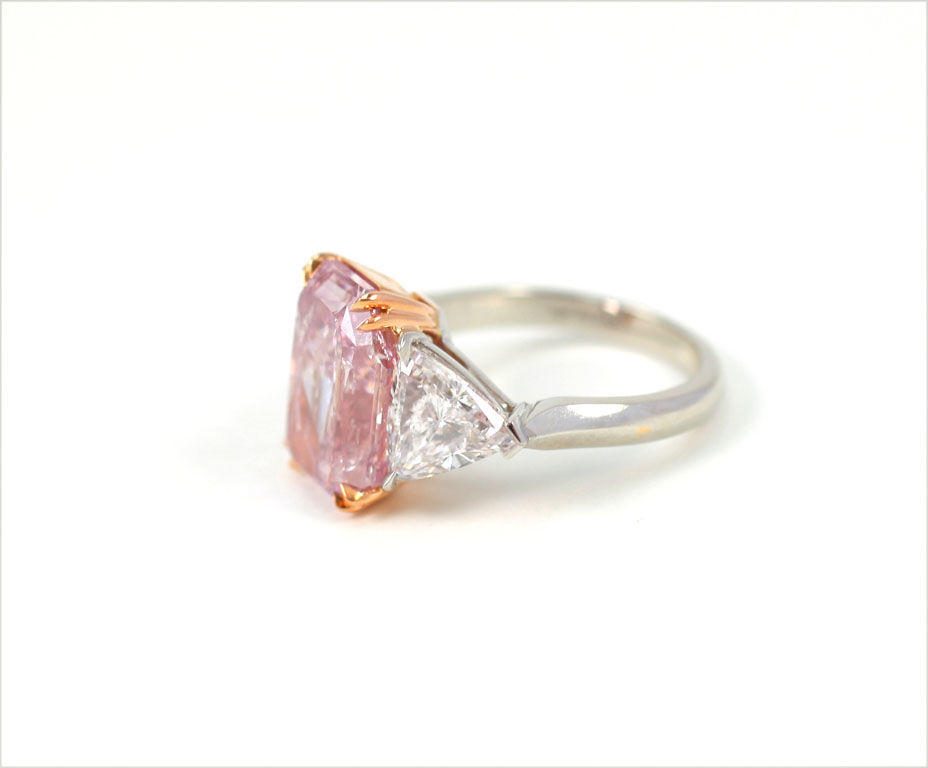 Fancy Intense Purple Pink Radiant Cut 7ctdiamond Ring Alainrtruong 8871