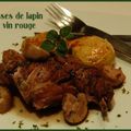 Cuisses de lapin au vin rouge