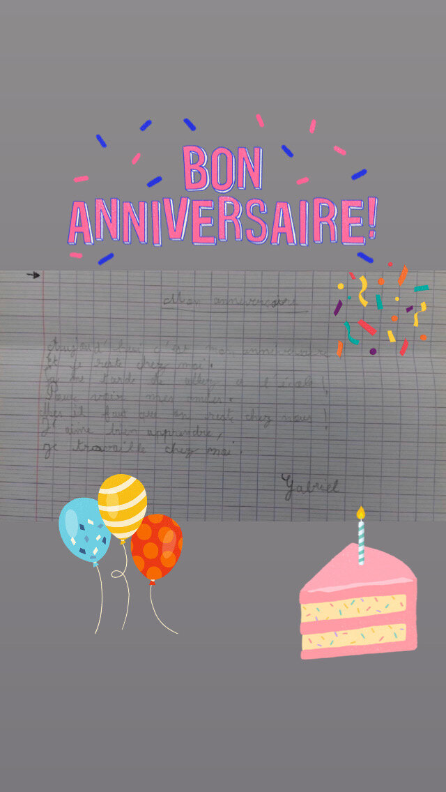 Joyeux Anniversaire Gabriel Et Norhane Ce2 Cm1 Classe De Madame Rouchy