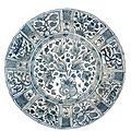 A monumental safavid blue and white dish, persia, 17th century 