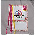 Protège carnet de santé à broder CHOUETTES - copie