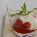 Sabayon au rhum sur fraises poivrées, sans gluten et sans lactose