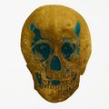 Damien Hirst, The Dead Oriental Gold Turquoise Skull , 2009