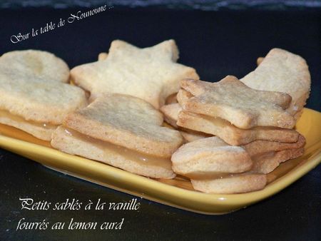 Sablés vanilles fourrés au Lemon curd