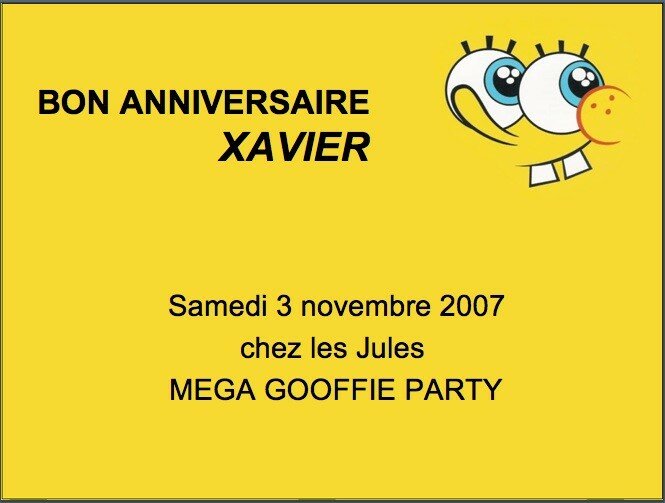 Anniversaire Xavier