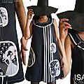 Toutes les nouveautés mode printemps 2016 isamade : robe trapèze graphique en version bicolore noir blanc.