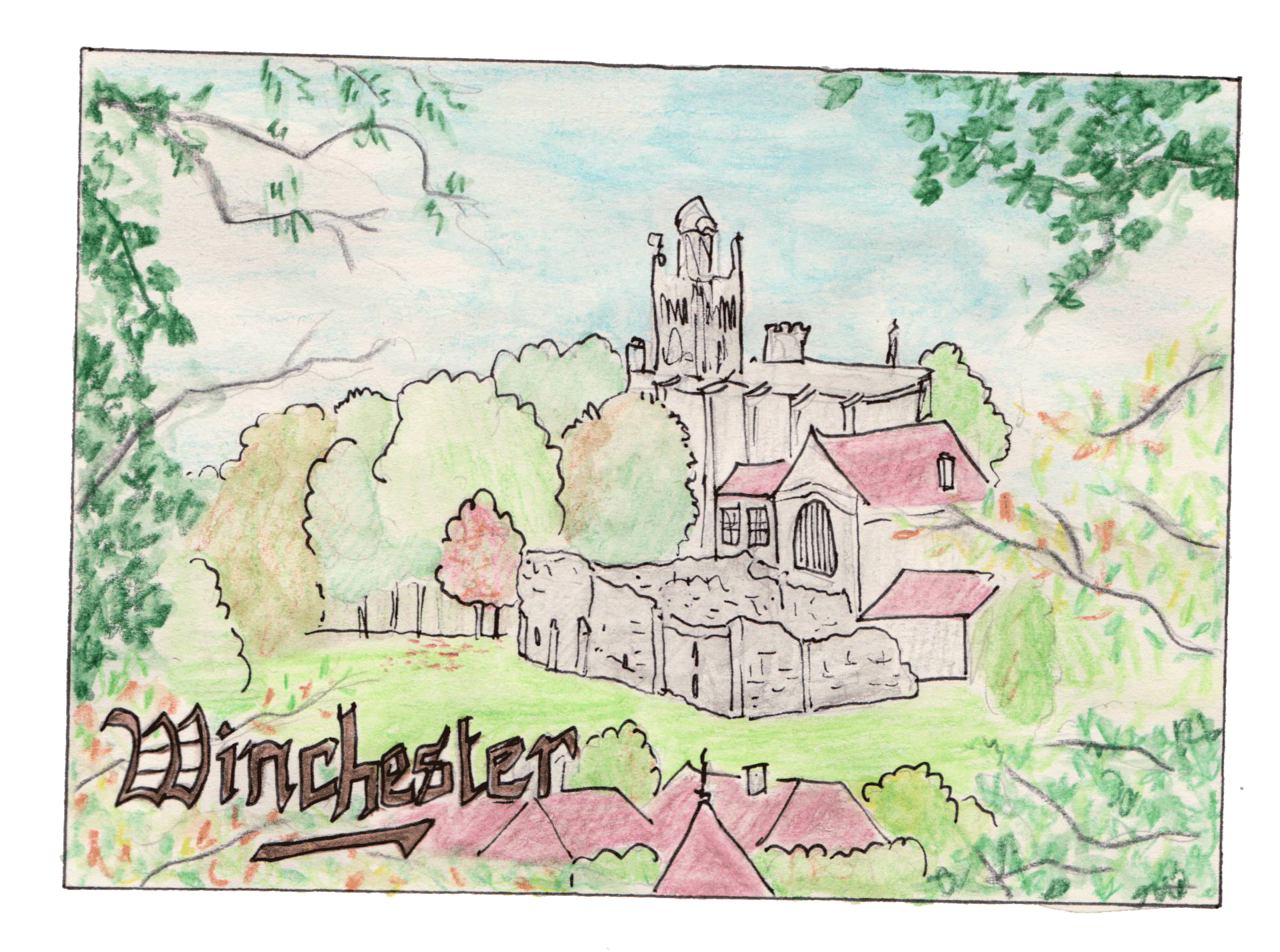 Carte Postale De Winchester Hampshire Londres Calling Carte Postale De Winchester Hampshire Londres Calling