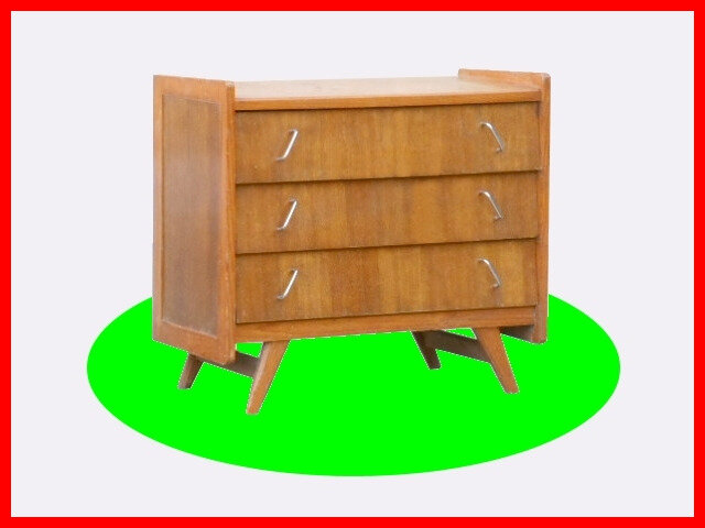 commode vintage chêne 1950