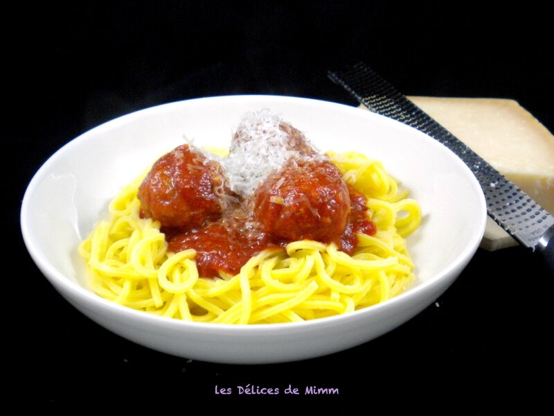 Spaghetti aux boulettes de viande à l’italienne