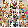 guirlandes papier ronds plats