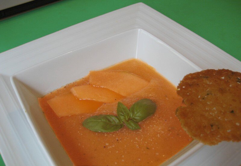 soupe de melon au basilic