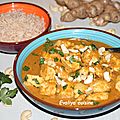 Poulet a la pate de curry indienne et au lait de coco 