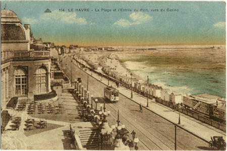 76 - LE HAVRE - La plage, l'entrée du port vues du casino