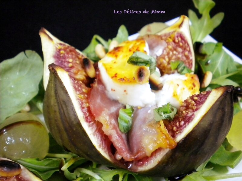 Figues fraîches farcies au chèvre et au jambon cru 3