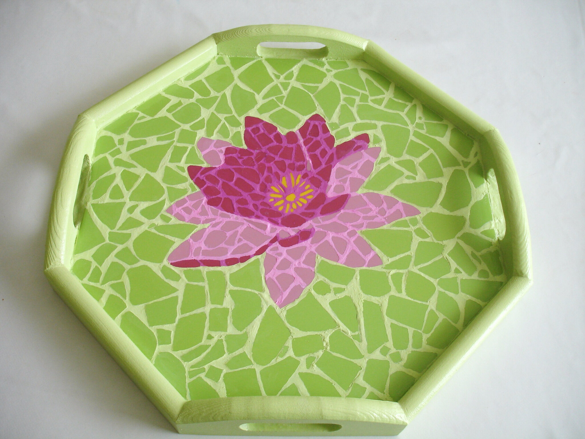 Plateau En Mosaïque Fleur De Lotus Latelier Steredenn