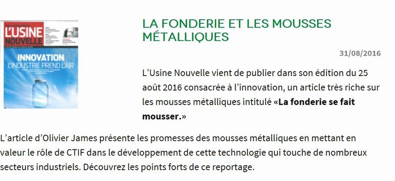 CTIF_usine_nouvelle_mousses_metalliques