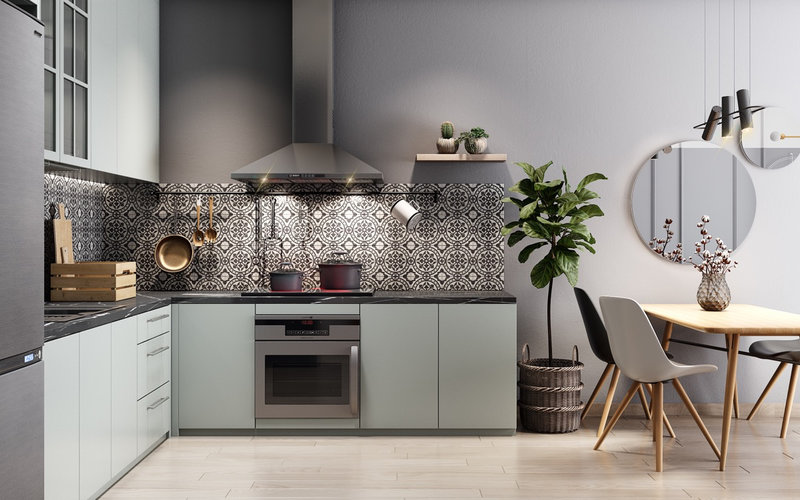Chic-L-shaped-kitchen-design