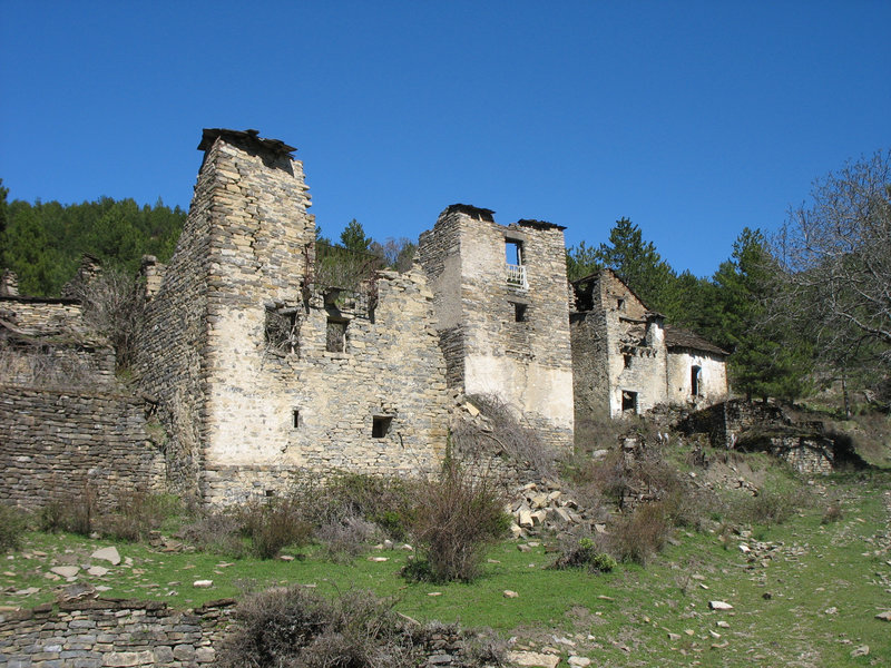 Larrosa, village, panorama (Espagne)