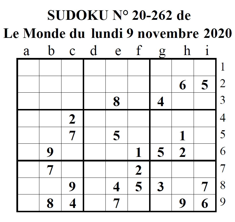 Sudoku des chiffres - Co'errance