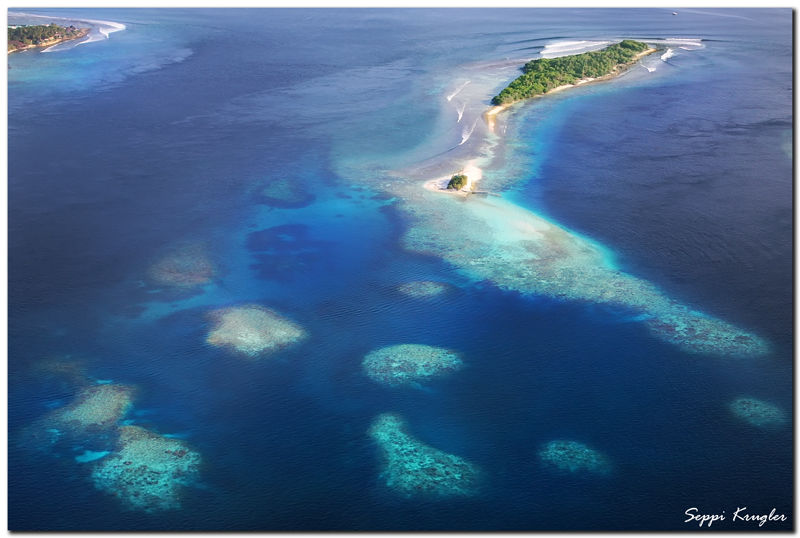 Maldives vue du ciel - Michael se prend pour Yann Arthus Bertrand