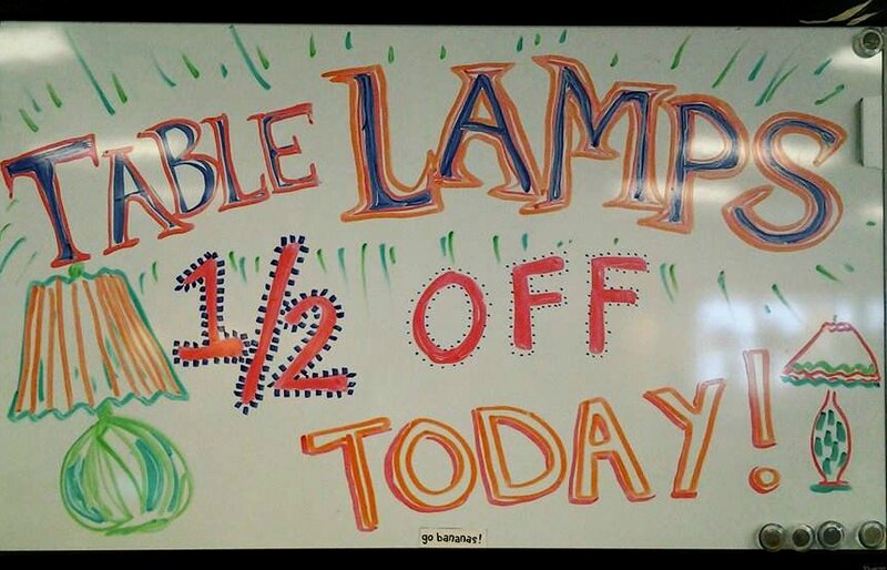 table lamps half off
