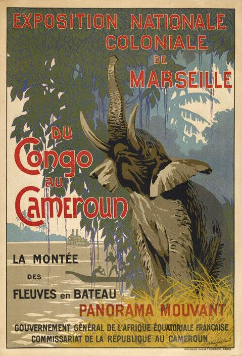 affiche Du Congo au Cameroun, Expo, 1922, Anom