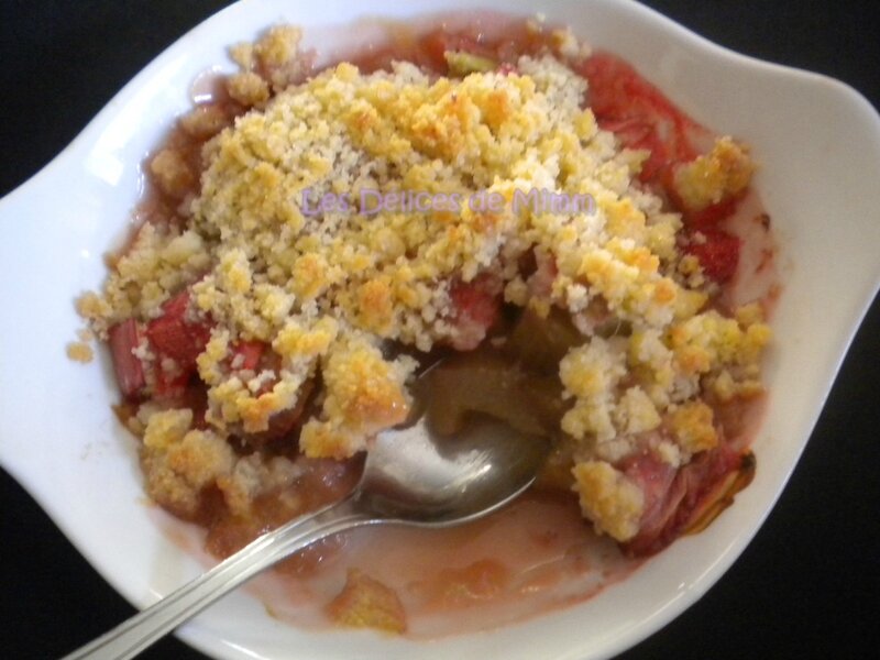 Crumble fraises et rhubarbe 4