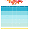 Calendriers mensuels : juillet 2015 (à imprimer - gratuit)