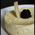Cheesecake frenzy - cheesecake salé aux fromages de chèvre et à la confiture d’olives noires au citron