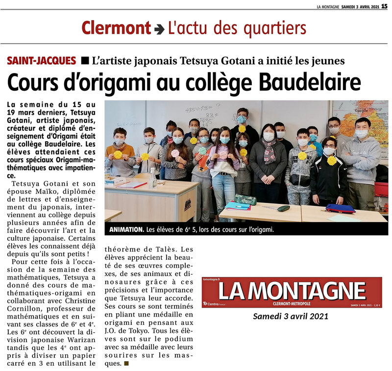 S-Article Journal La Montagne CB ORIGAMI 03042021