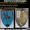 4°CUIR, JEANNE D'ARC, FOND BLEU CIEL (4° ESCADRON)