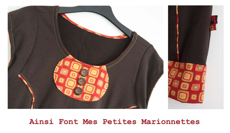 robe sweat marron rouge moutarde (2)