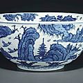 A large blue and white bowl, ming dynasty, 16th-17th centuy