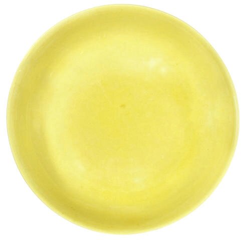 A rare yellow-glazed saucer dish, Zhengde six-character mark and of the period (1506-1521)