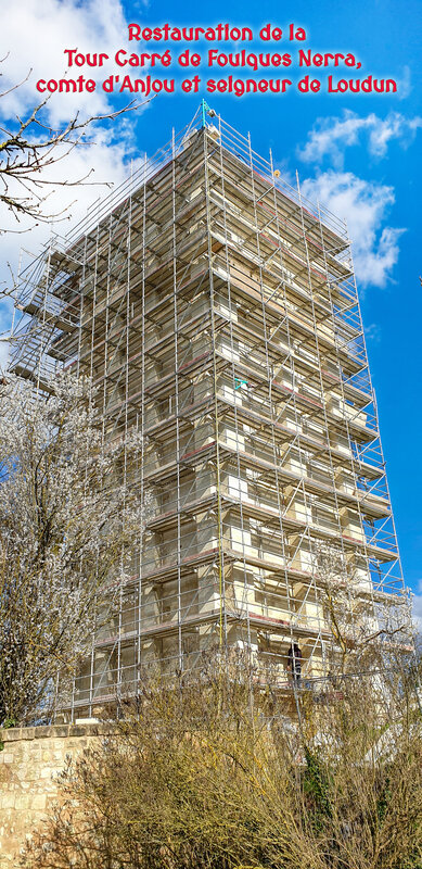 Restauration de la Tour Carré de Foulques Nerra, comte d'Anjou et seigneur de Loudun