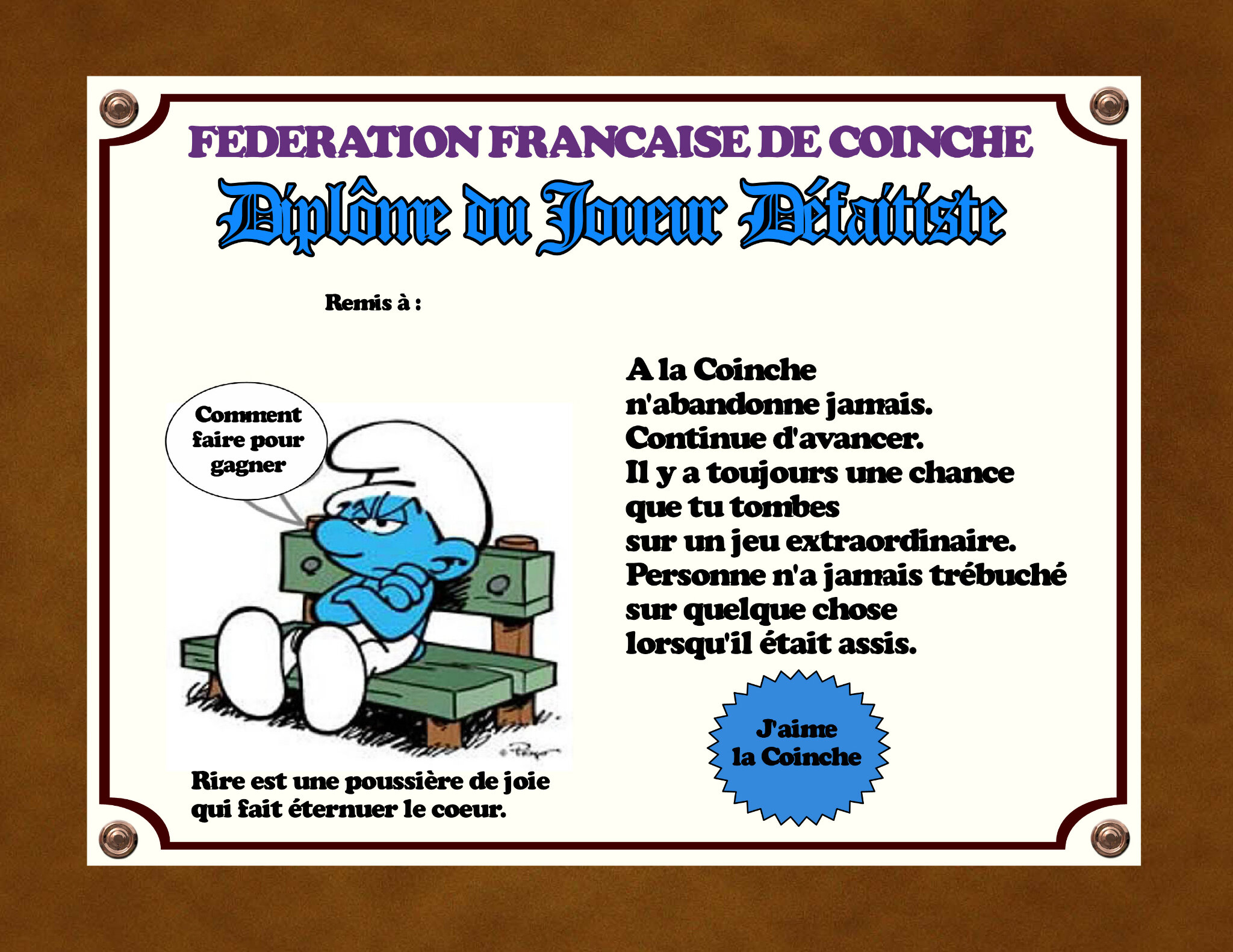 Diplomes Humour Sur La Coinche Page 2 Diplomes Humour Sur La Coinche