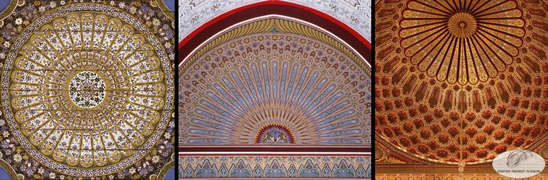 Decor_en_bois_peint_sur_des_plafonds_et_une_imposte_MARRAKECH_et_CASABLANCA