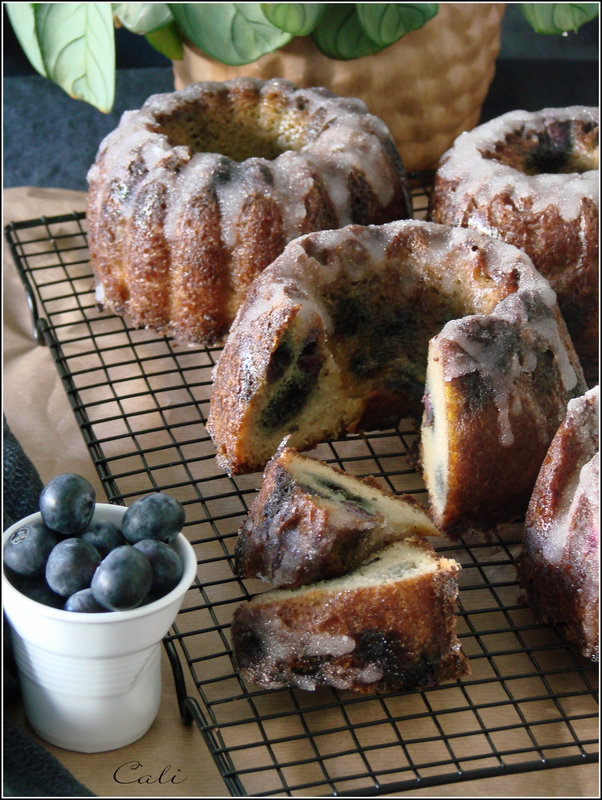 Bundt Cakes Aux Myrtilles And Au Citron Keto Vanille And Poivre Rose