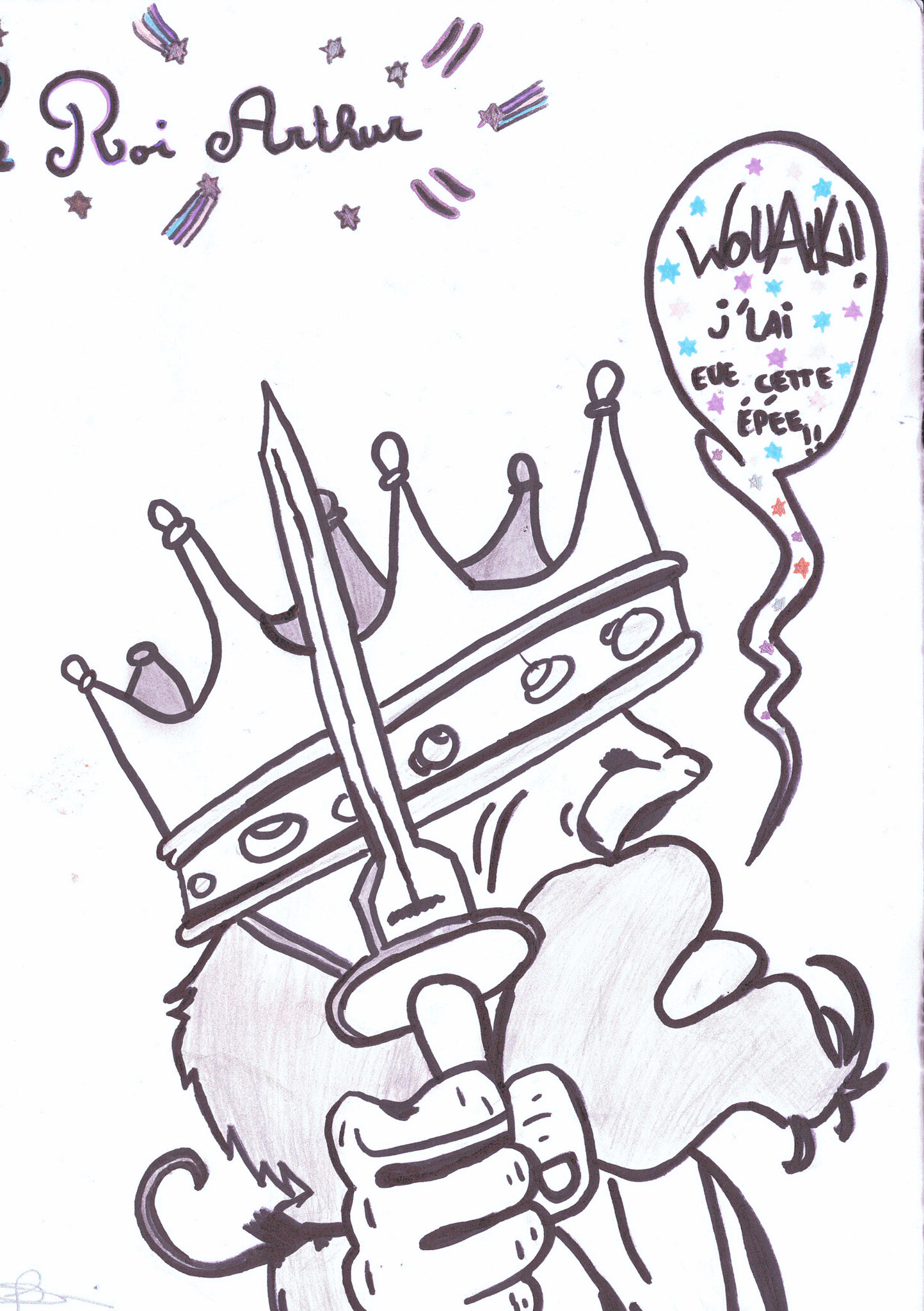 Yvain Le Chevalier Au Lion Dessin Dessin Le roi Arthur - Yvain ou le Chevalier au Lion