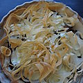 Tarte croustillante champignons mozzarella
